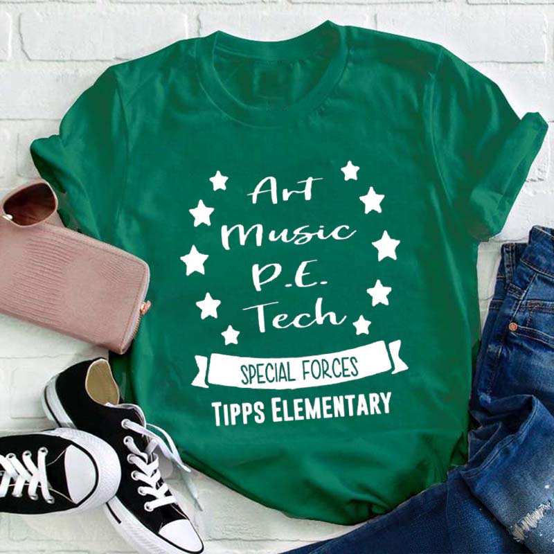 Art Music PE Tech Special Forces Teacher T-Shirt