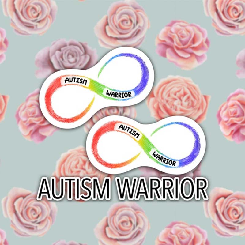 Autism Warrior Teacher Stickers