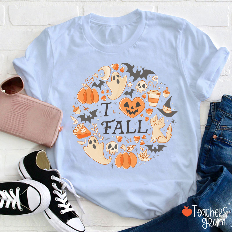 I Love Fall Teacher T-Shirt