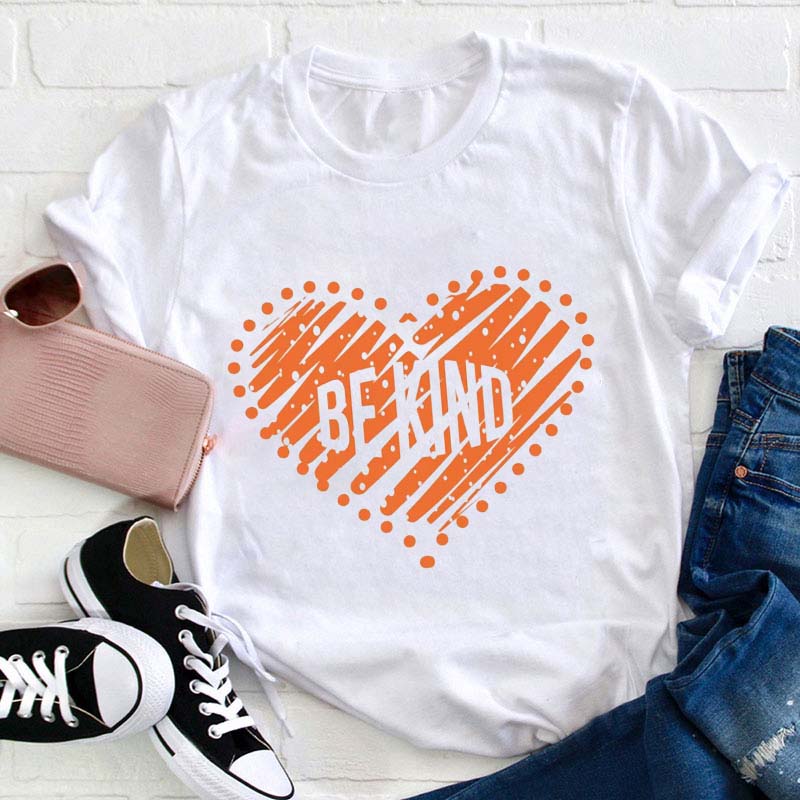 Be Kind Heart Teacher T-Shirt