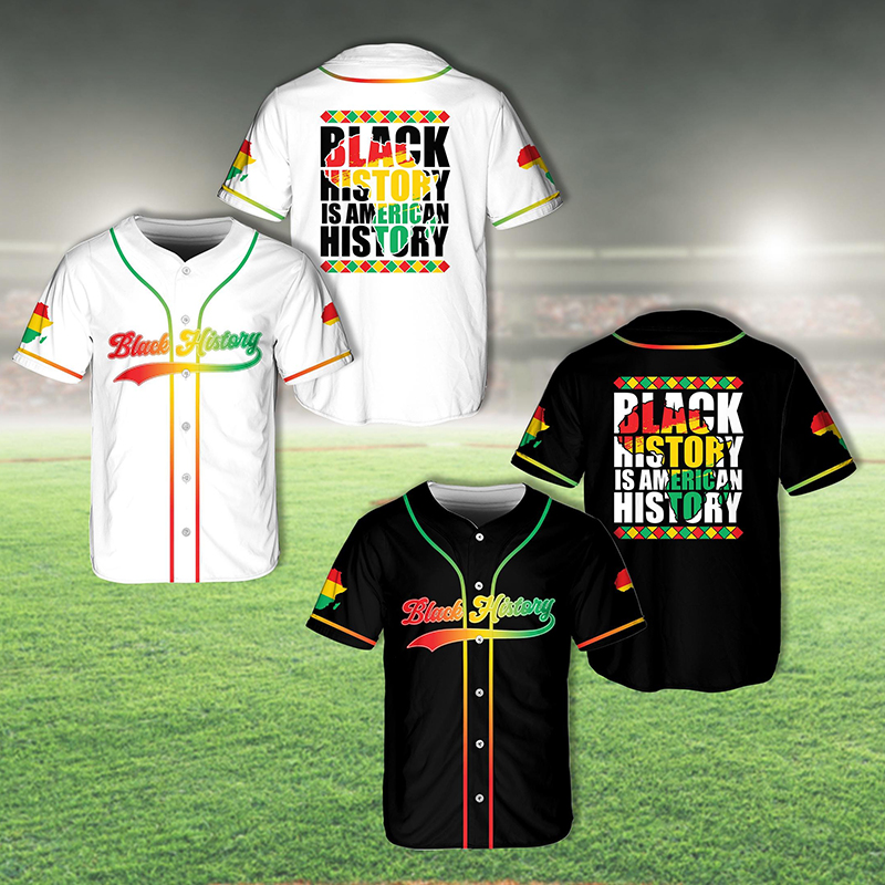 Black History Is American History Teacher Baseball Jersey