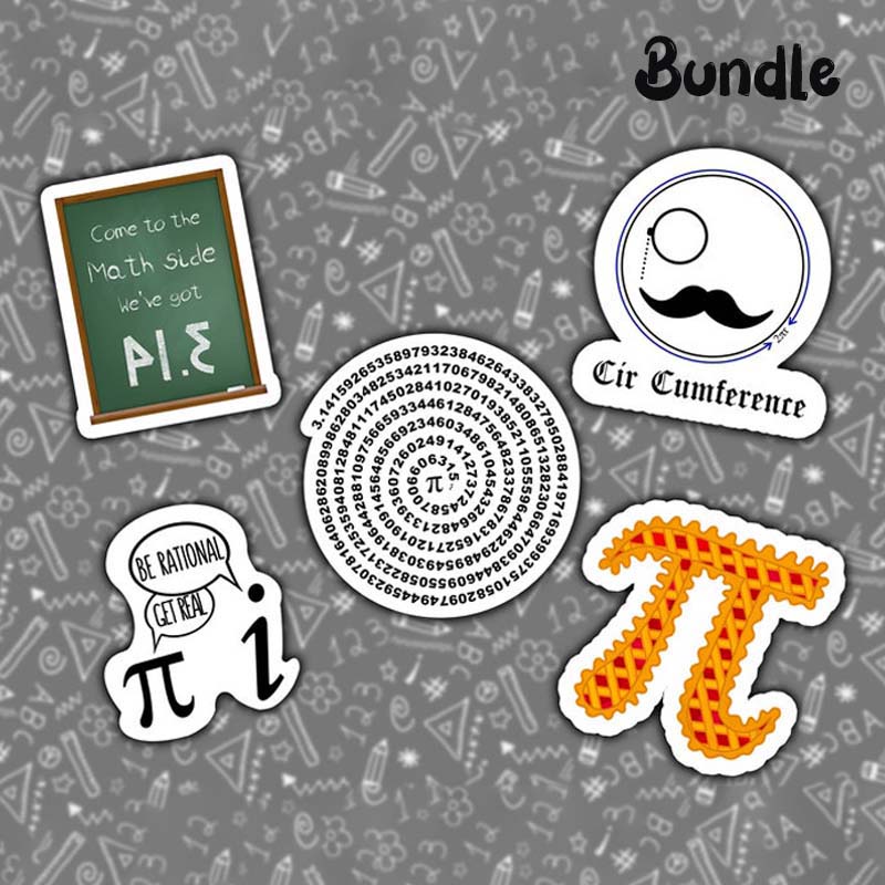 Cute Funny Math Pi Teacher Stickers