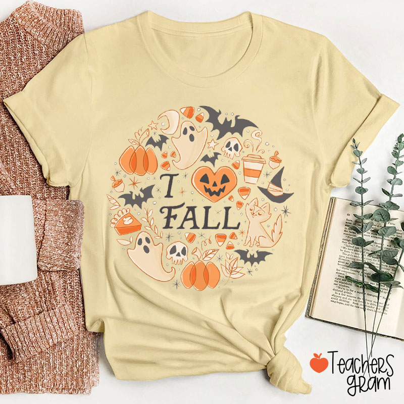 I Love Fall Teacher T-Shirt