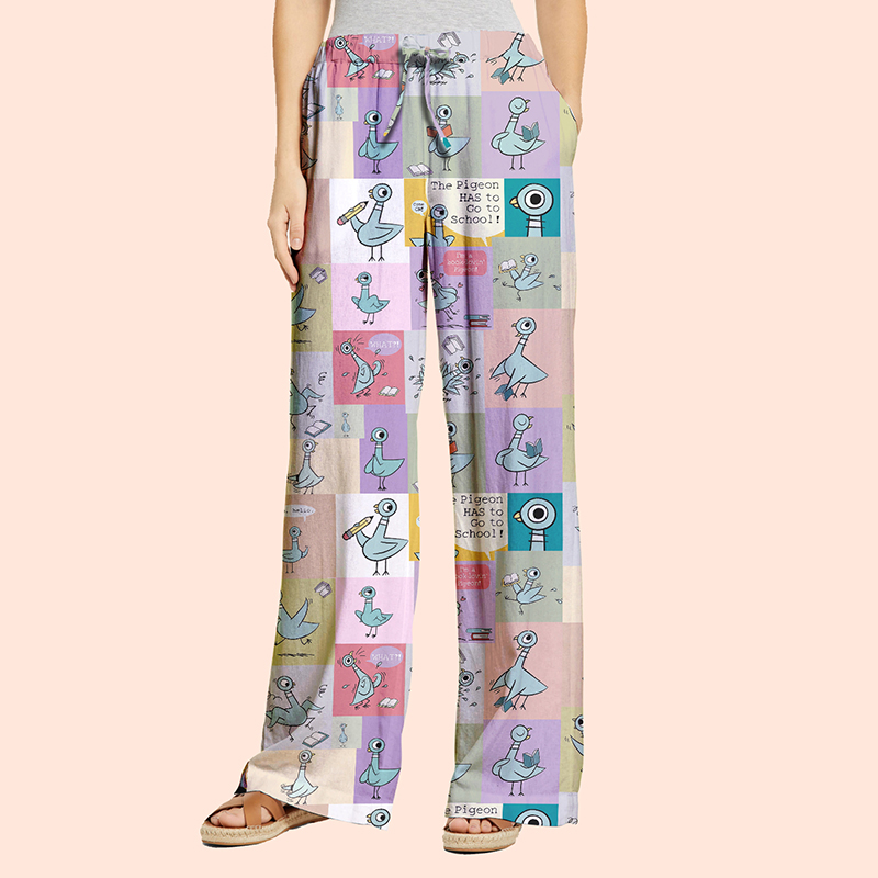 The Pigeon Has to Go to School Teacher Wide Leg Pants