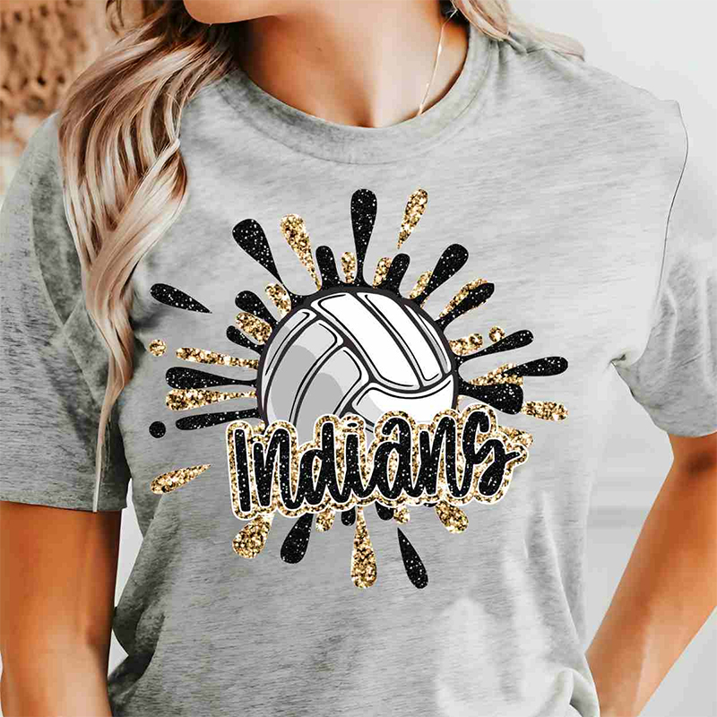 Personalized Mascot And Sport Splash Pattern Teacher T-Shirt