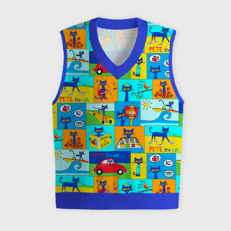 Cat's Daily Routine Teacher Teacher Ugly Christmas Vest