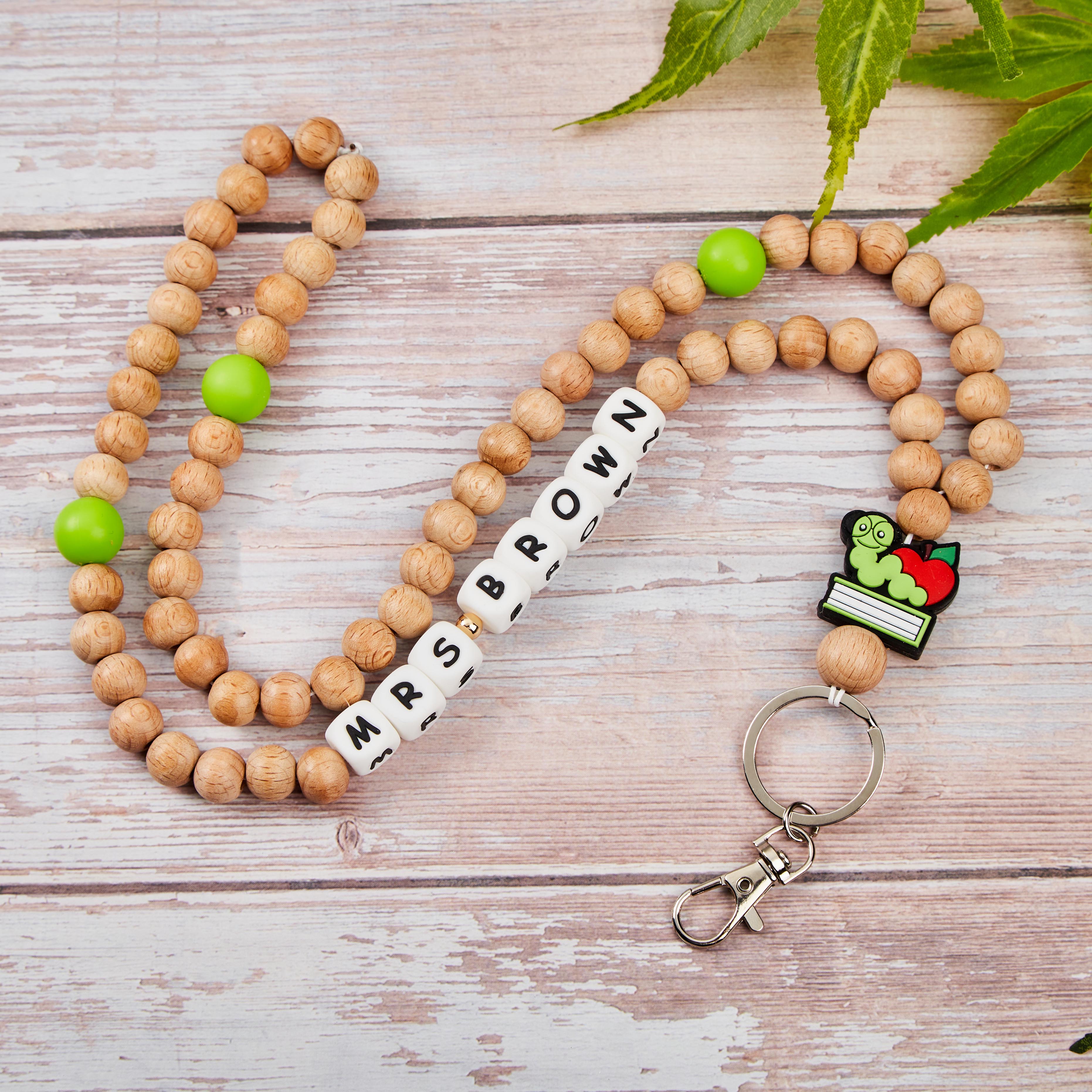 Personalized Caterpillar Loves To Read Teacher Lanyard