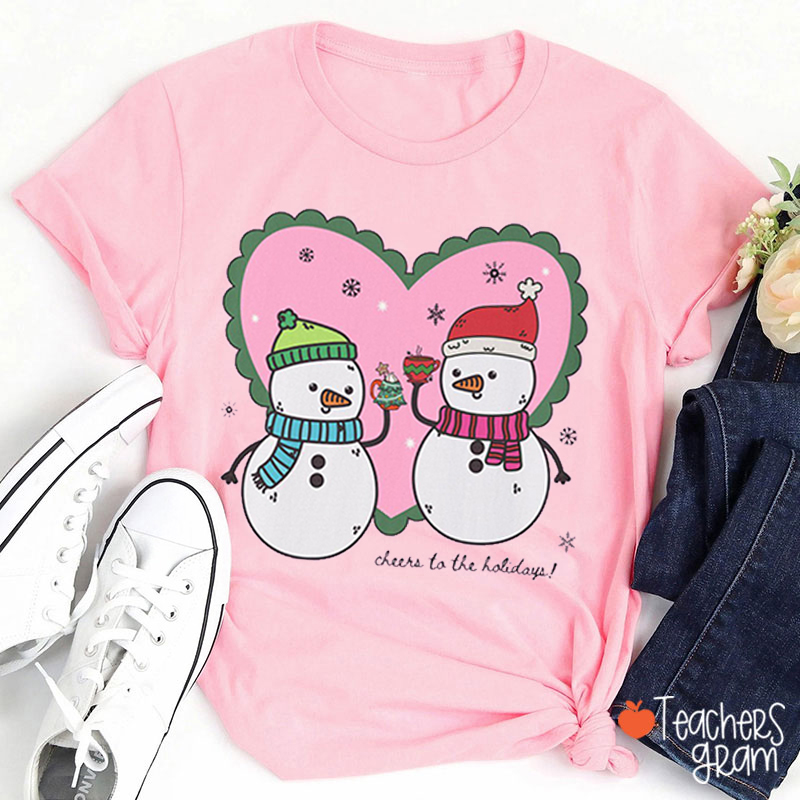 Cheers To The Holidays Teacher T-Shirt