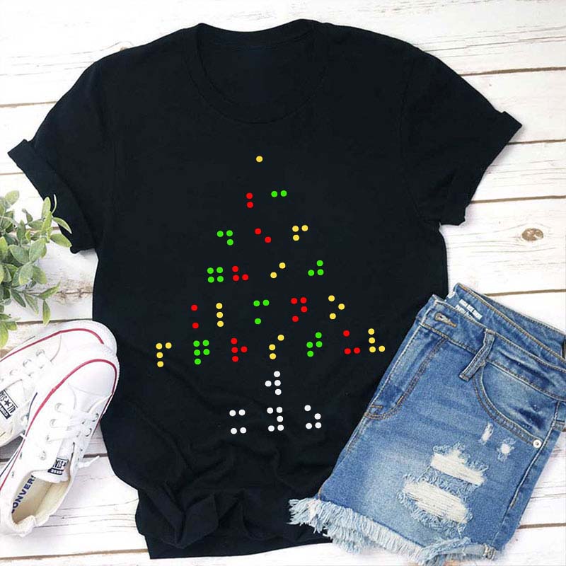 Christmas Tree Dot Teacher T-Shirt