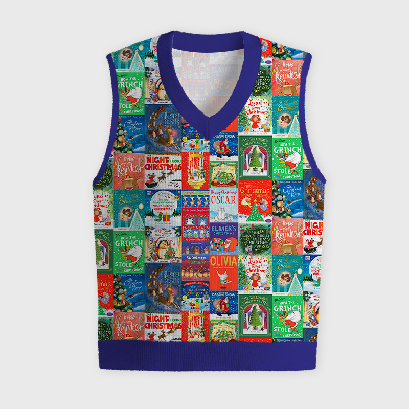 Christmas Children's Books Teacher Ugly Christmas Vest