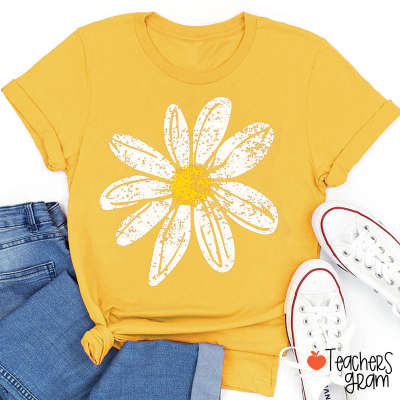 Comfort Colors Daisy Wildflower Teacher T-Shirt