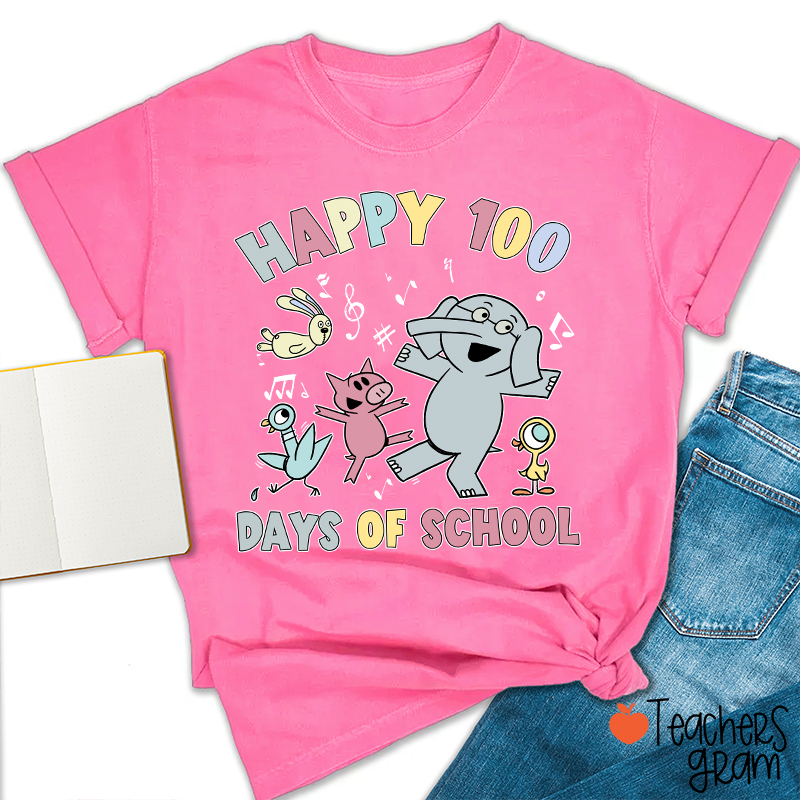 Happy 100 Days Of School Teacher T-Shirt