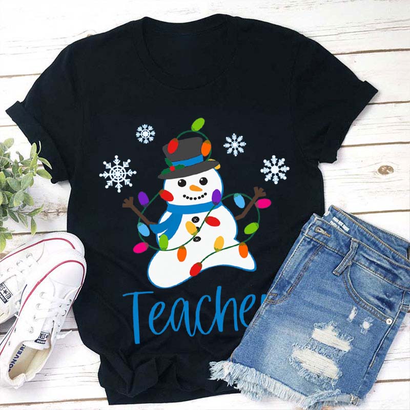 Cute Snowman Teacher T-Shirt