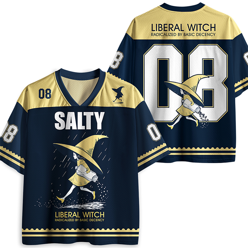 Personalized Liberal Witch Radicalized By Basic Decency Teacher Mesh Jersey