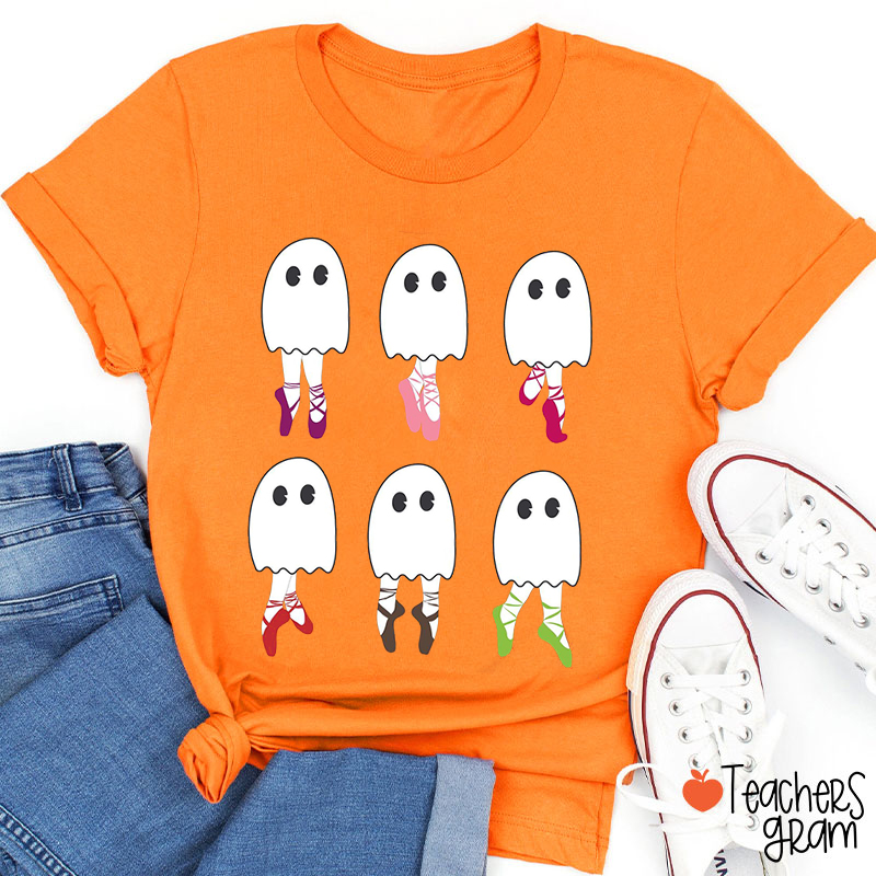 Dancing Ghosts Halloween Teacher T-Shirt