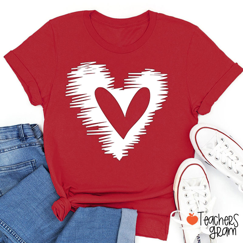 Design Love Valentine's Day Teacher T-Shirt