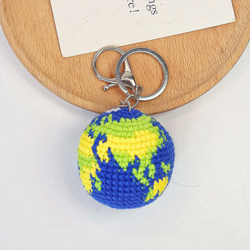 Crochet Earth Teacher Keychain