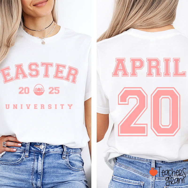 Easter University Teacher Two Sided T-Shirt