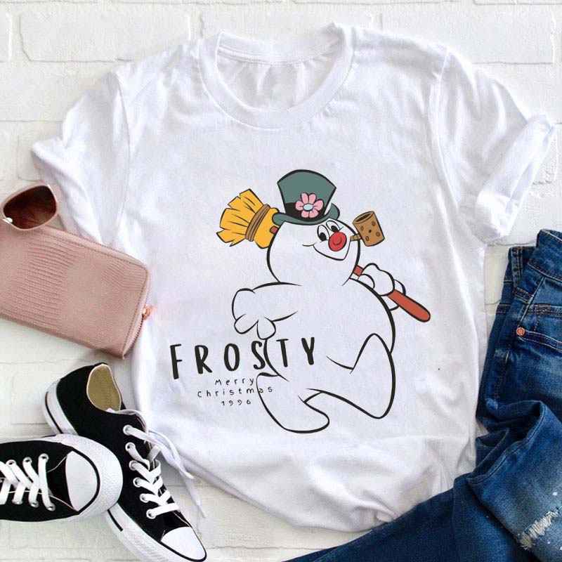 Frosty Merry Christmas Teacher T-Shirt