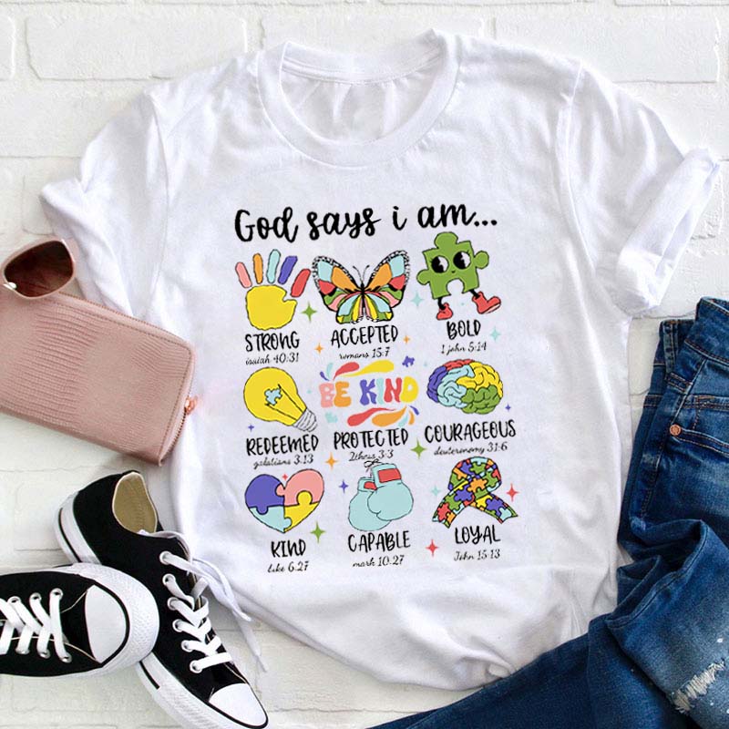 God Says I Am Teacher T-Shirt
