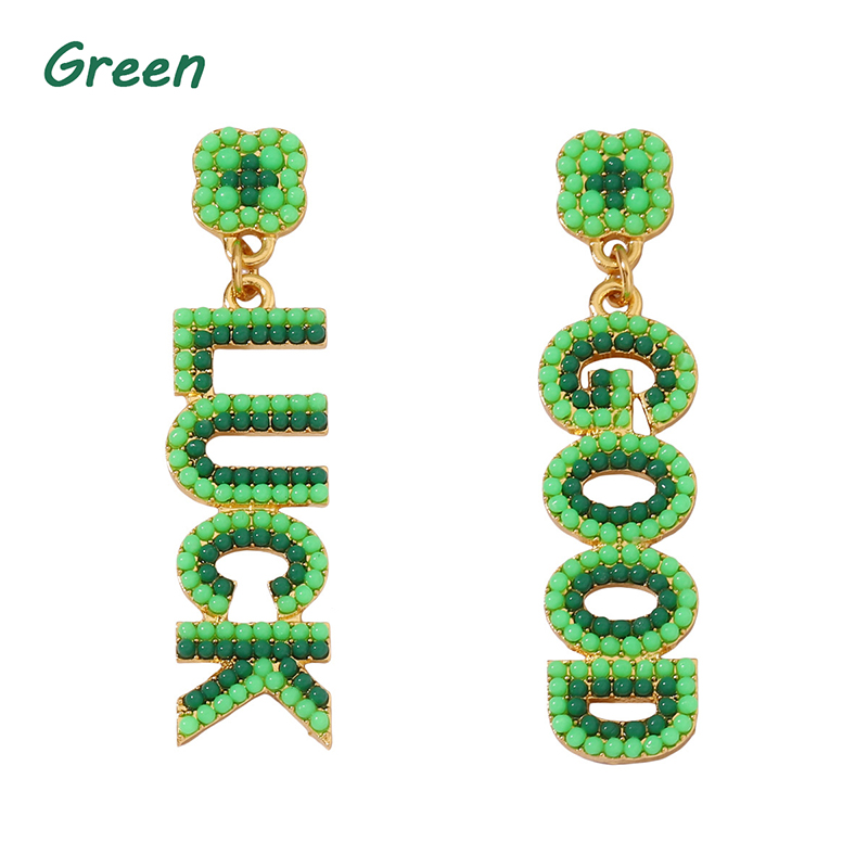 Luck Good Teacher Metal Earrings