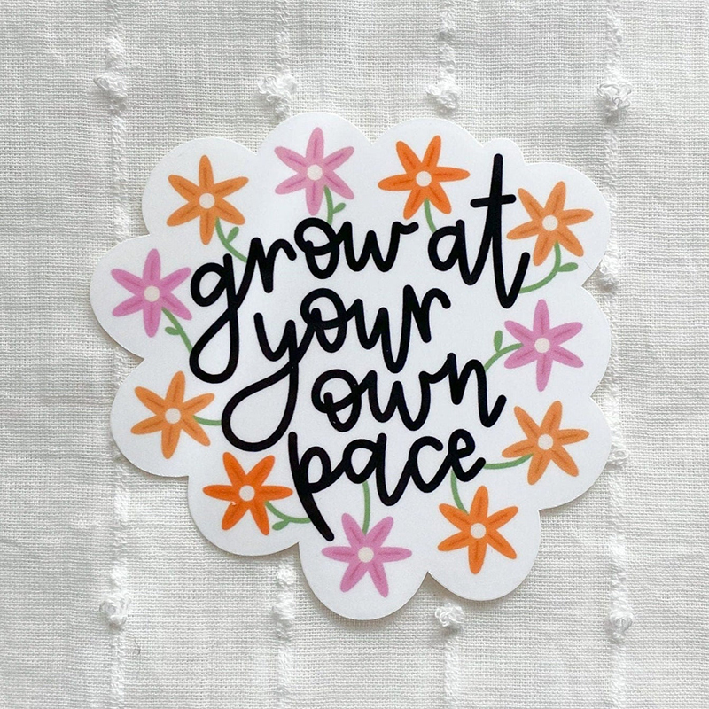 Grow At Your Own Pace Teacher Stickers