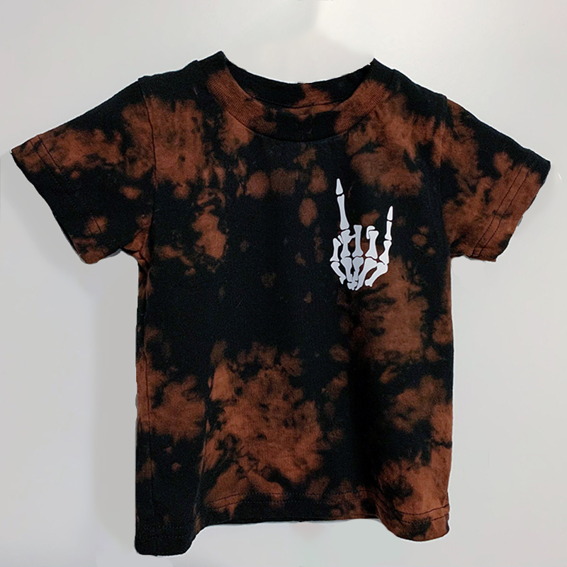 Halloween Skeleton Hand Teacher Printed T-Shirt