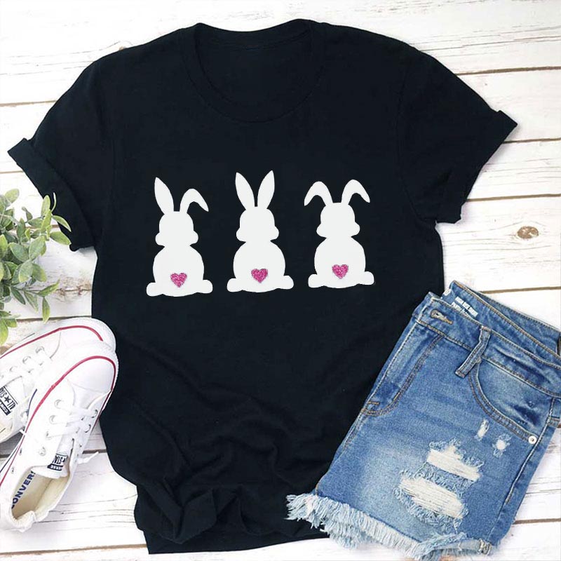 Happy Easter Cute Bunny Teacher T-Shirt