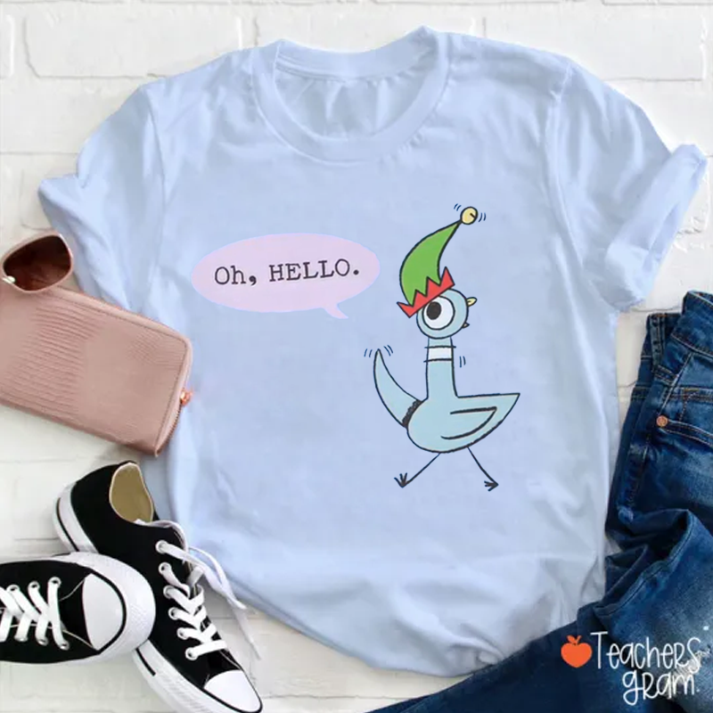 Hello Pigeon Teacher T-Shirt