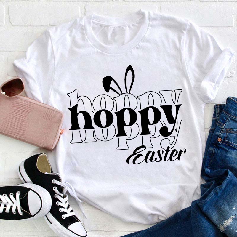 Hoppy Easter Bunny Teacher T-Shirt