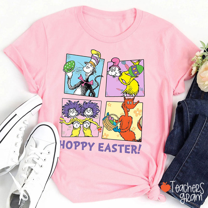 Hoppy Easter Reading Season Teacher T-Shirt