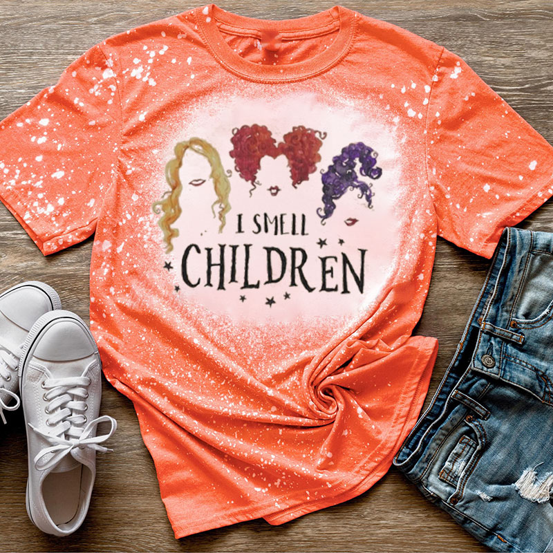 I Smell Children Teacher Printed T-Shirt