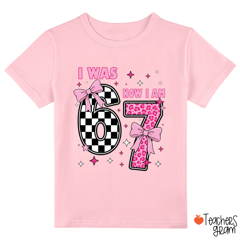 I Was Six Now I'm Seven Checkered Class T-Shirt