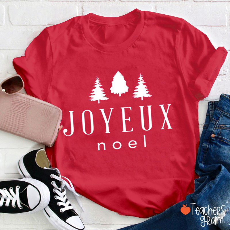 Joyeux Noel Christmas French Teacher T-Shirt