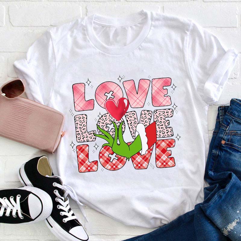 Love Love Love Teacher T-Shirt