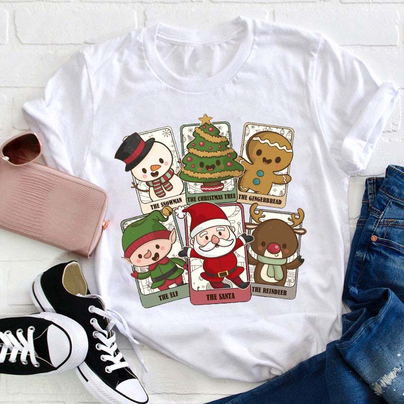 Cute Christmas Card Teacher T-Shirt
