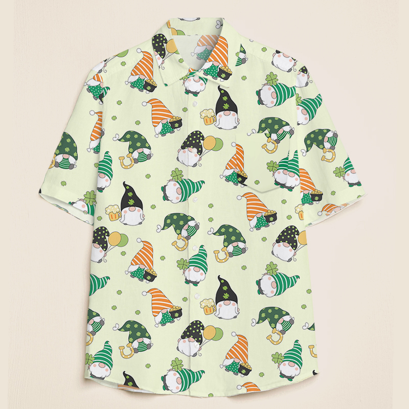 Lucky Dwarf St Patricks Day Teacher Short Sleeve Shirt
