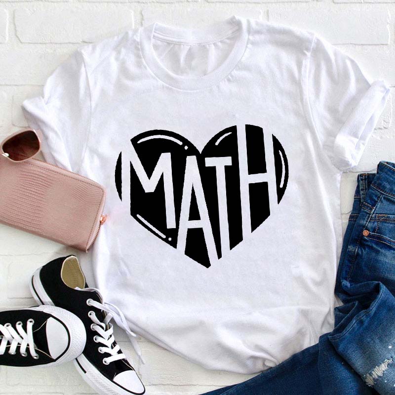 Math Heart Teacher T-Shirt