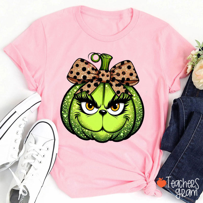 Mean Guy Pumpkin Teacher T-shirt