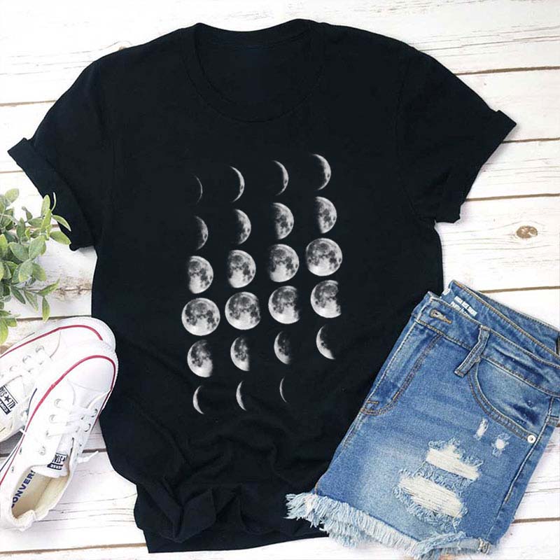 Moon Phase Teacher T-Shirt