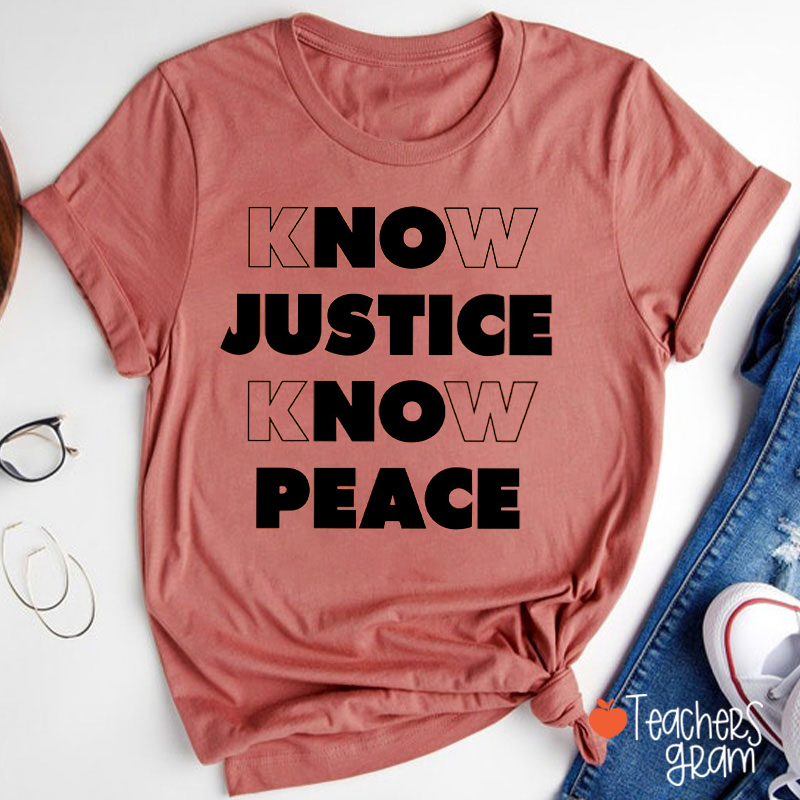 No Justice No Peace Teacher T-Shirt