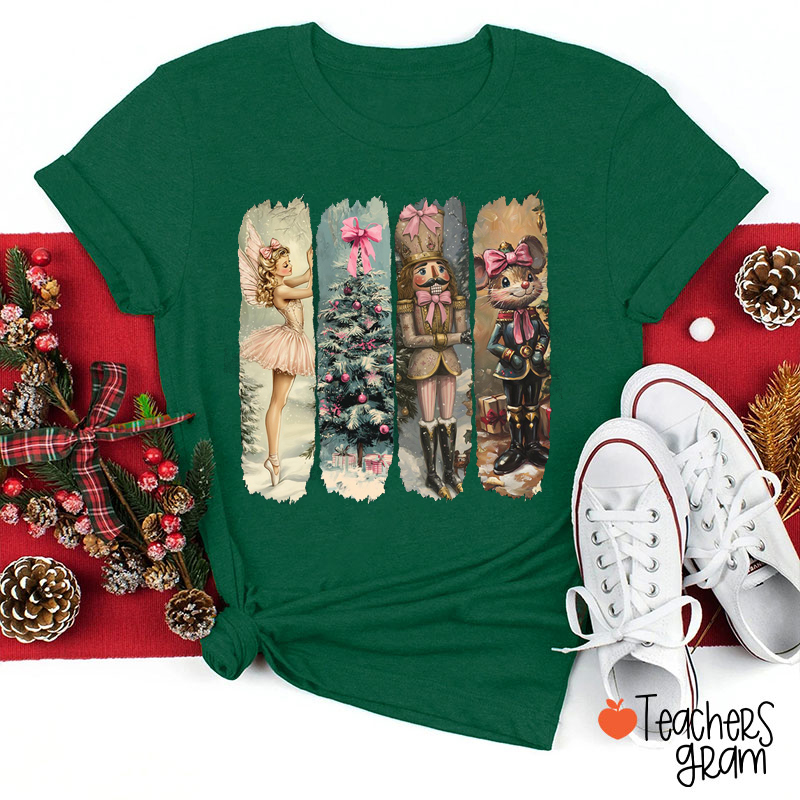 Nutcracker Merry Christmas Teacher T-Shirt