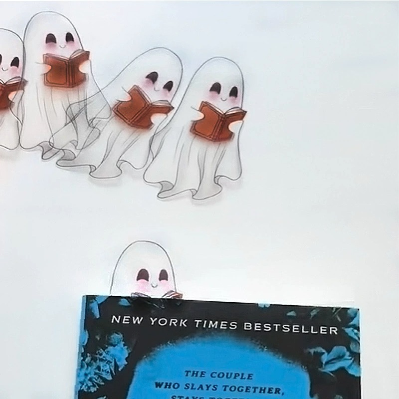 Cute Ghost Cartoon Teacher Bookmark