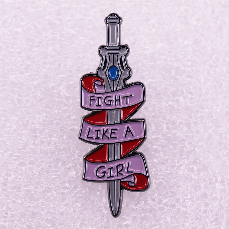 Fight Like A Girl Teacher Pin
