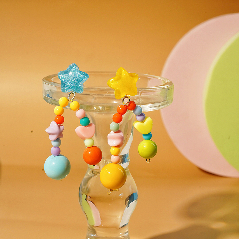 Colorful Candy Beaded Teacher Acrylic Earrings