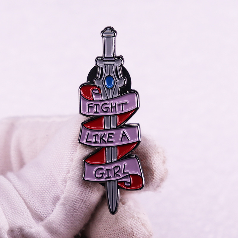 Fight Like A Girl Teacher Pin