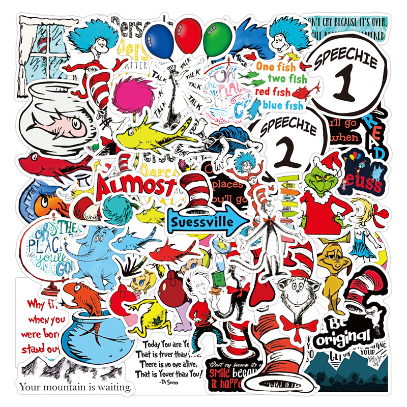 50 PCS Dr. Seuss Teacher Stickers