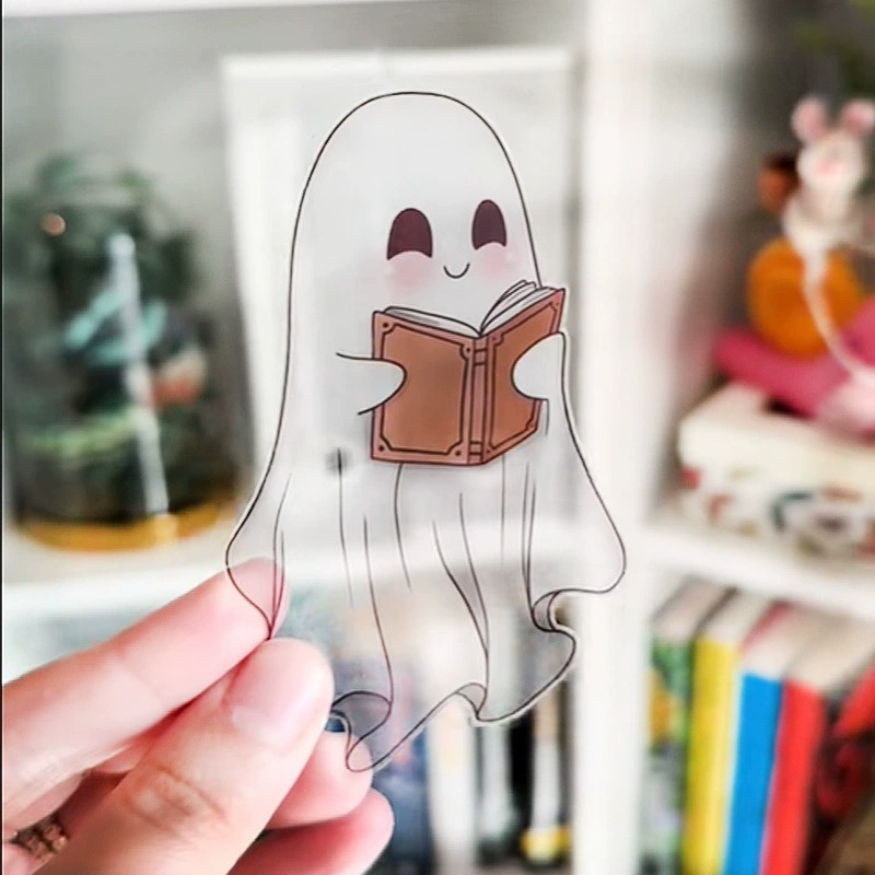 Cute Ghost Cartoon Teacher Bookmark