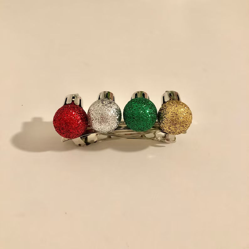 Christmas Lights Teacher Hair Clips