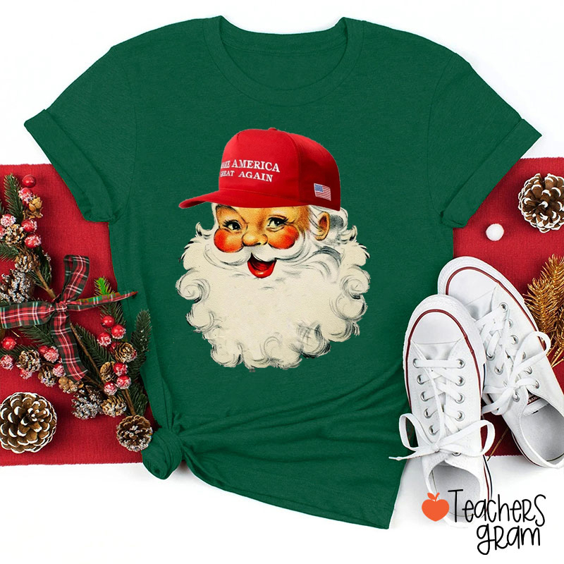 Old School Santa Teacher T-Shirt